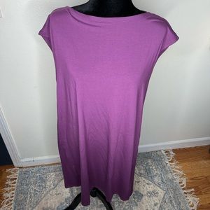 Eileen Fisher Purple t-shirt dress in purple